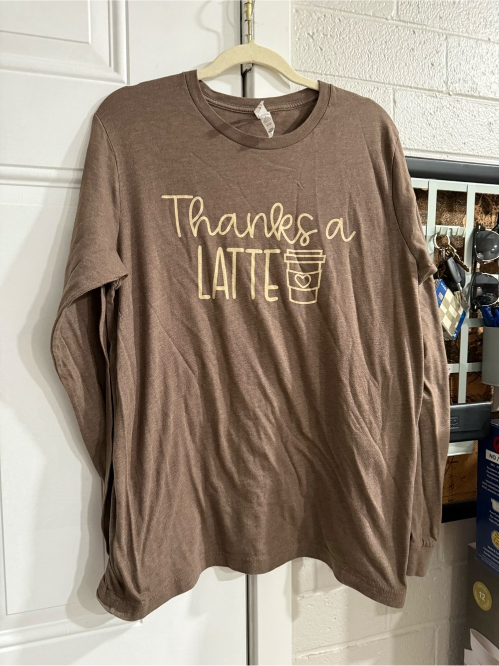 Banner Health - Thanks a Latte Brown Graphic Long Sleeve Tee